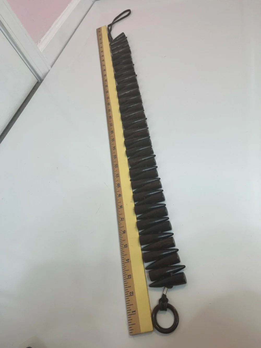 Wood Spike Belt Brown Statement Piece Nordic Bandolier Witch Belt